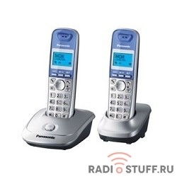 Panasonic KX-TG2512RUS (серебристый) {Доп трубка в комплекте,АОН, Caller ID,спикерфон на трубке,полифония}