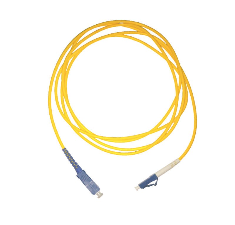 Патч-корд  оптический переходной LC-SC/UPC SM Simplex 3.0мм 9/125, 2м, LSZH