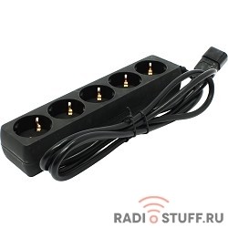 Exegate EX221202RUS Сетевой фильтр Exegate SPU-5-1.8B (5 розеток, 1.8м, UPS вилка, черный)