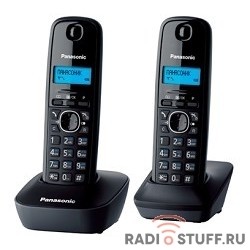Panasonic KX-TG1612RUH (серый)  {Доп трубка в комплекте,АОН, Caller ID,12 мелодий звонка,поиск трубки}