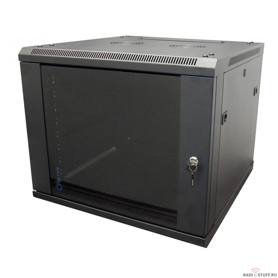 Шкаф телекоммуникационный, 9U, (600x600мм), черный, 5bites