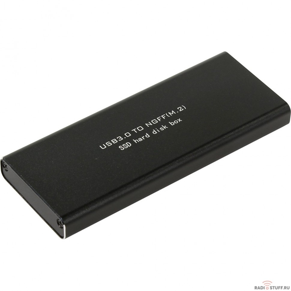 ORIENT 3502U3 Внешний контейнер, USB 3.0 для SSD M.2 (NGFF) SATA 6Gb/s (ASM1153E), поддержка TRIM, алюминий, черный цвет (30342)