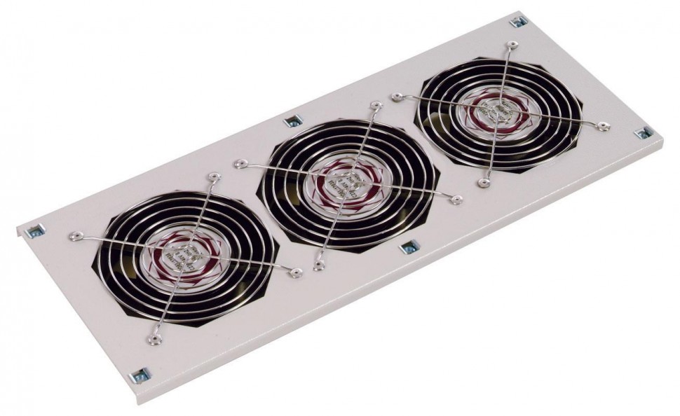 Модуль вентиляторный потолочный (170x425), 3 вентилятора без датчика, цвет черный Модуль вентиляторный потолочный (170x425), 3 вентилятора без датчика, цвет черный