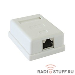 Розетка  RJ-45, cat.5е, STP, внешняя экранированная, 1 порт, тип ножей Dual Type, Gembird