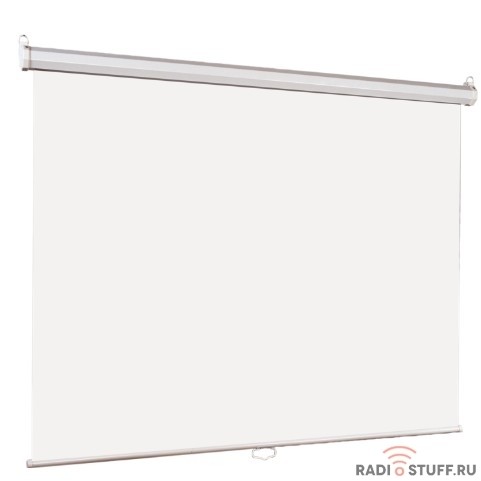 Lumien Eco Picture [LEP-100106] Настенный экран  127х127см (рабочая область 121х121 см) Matte White восьмигранный корпус, возможность потолочн./настенного крепления, уровень в комплекте, 1:1 (треуголь